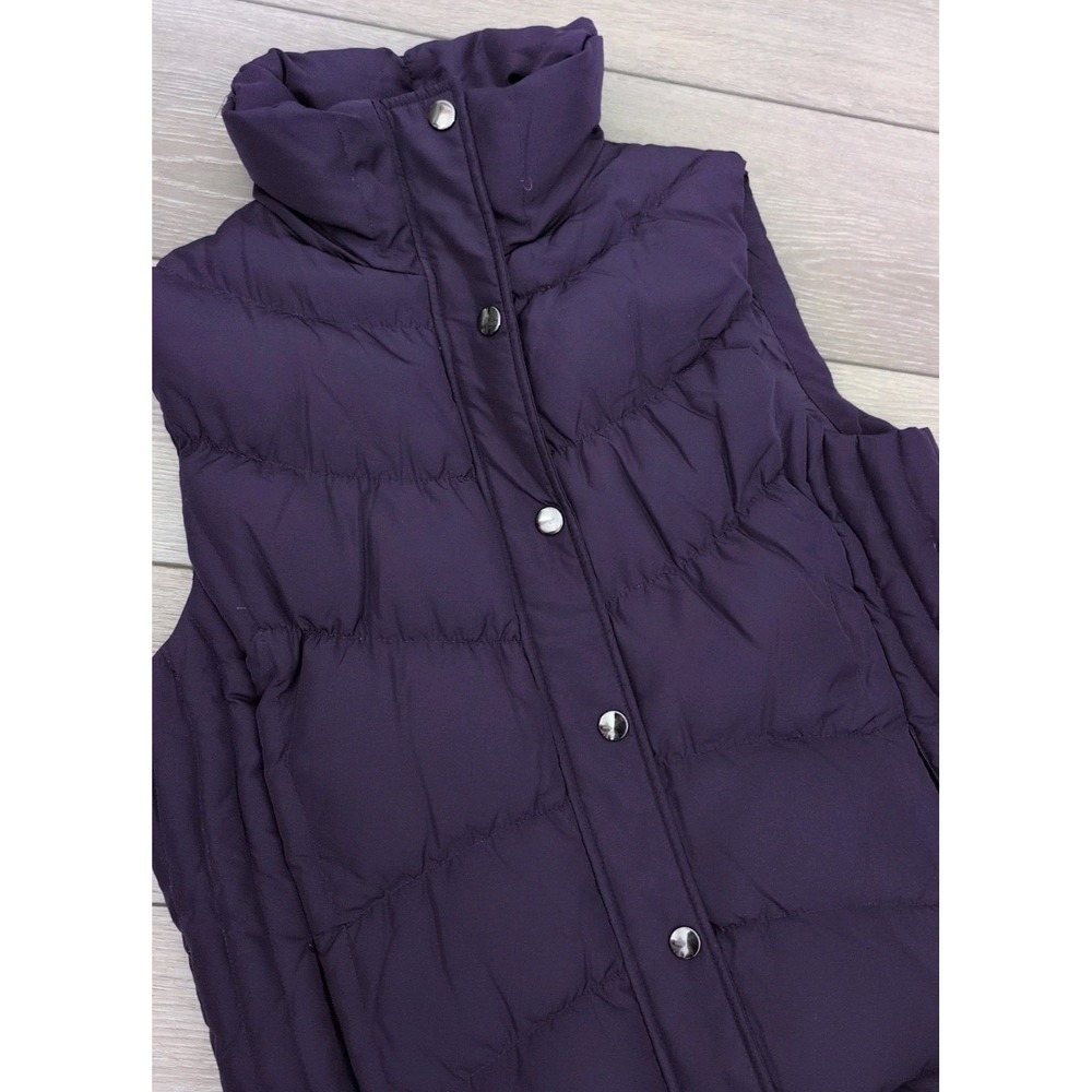 Ladies Kenneth Cole Reaction Purple Zip & Snap‎ Front Vest Sz L 60% Down Filling
